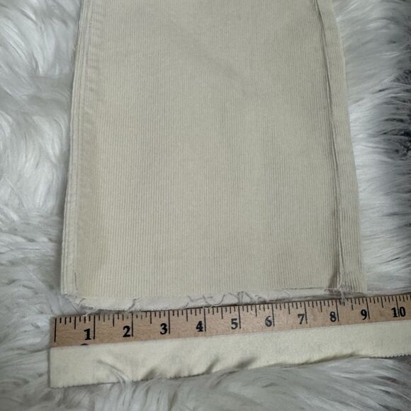 NWT DL1961 Corduroy Bridget Boot Instasculpt High Rise Jeans Ecru Cream Women 31 - Picture 15 of 16